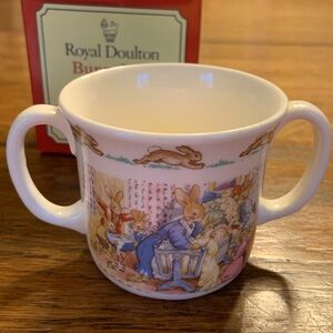 Royal Doulton Bunnykins 2 Handled Child's Fine Bone China Mug Cup w/Box